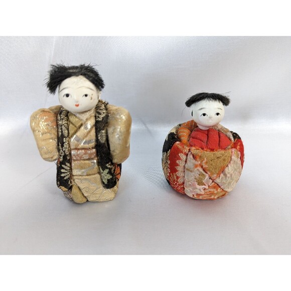 Two (2) Vintage Kimekomi Japanese Dolls - Picture 2 of 5